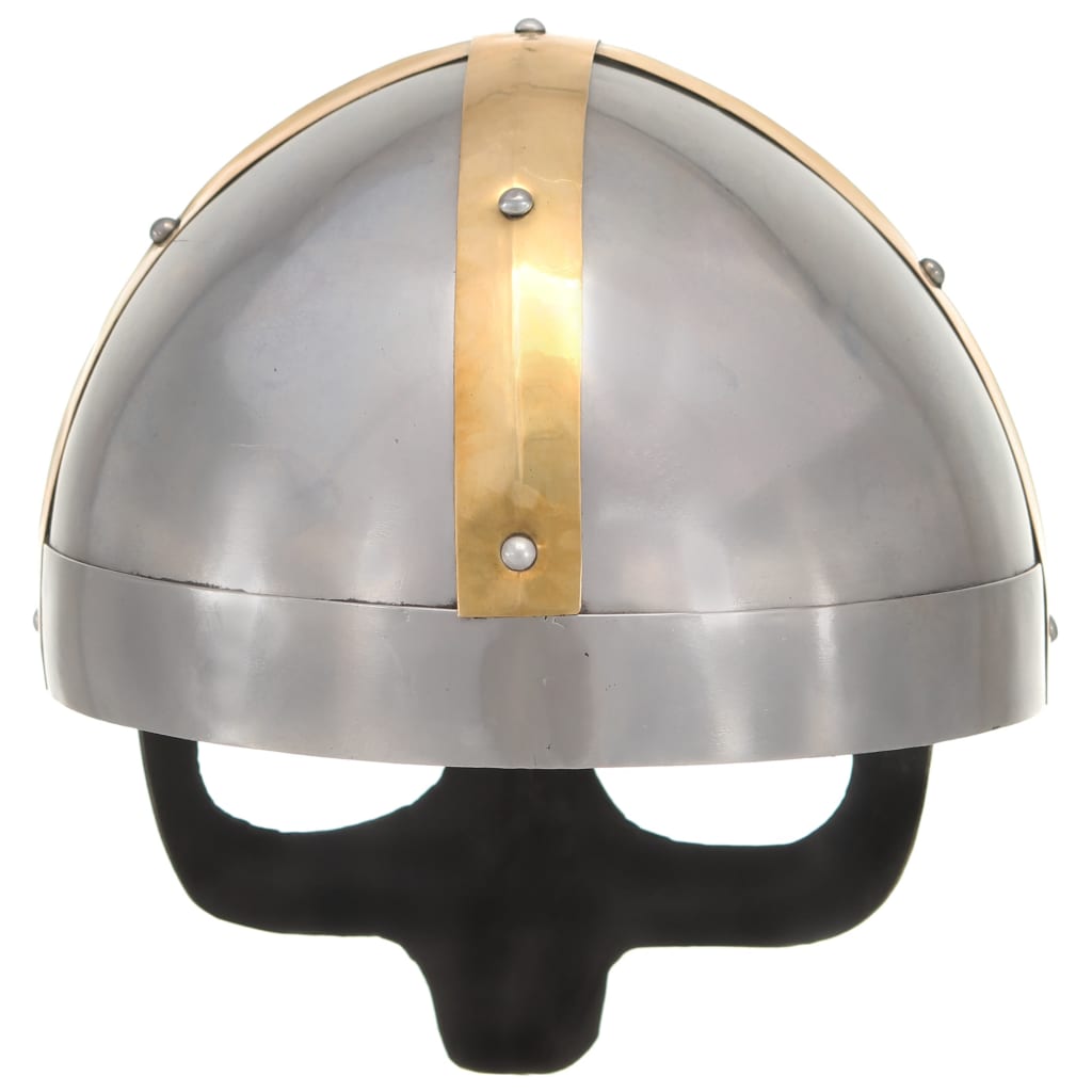 vidaXL Wikinger-Helm Antik Replik LARP Silbern Stahl