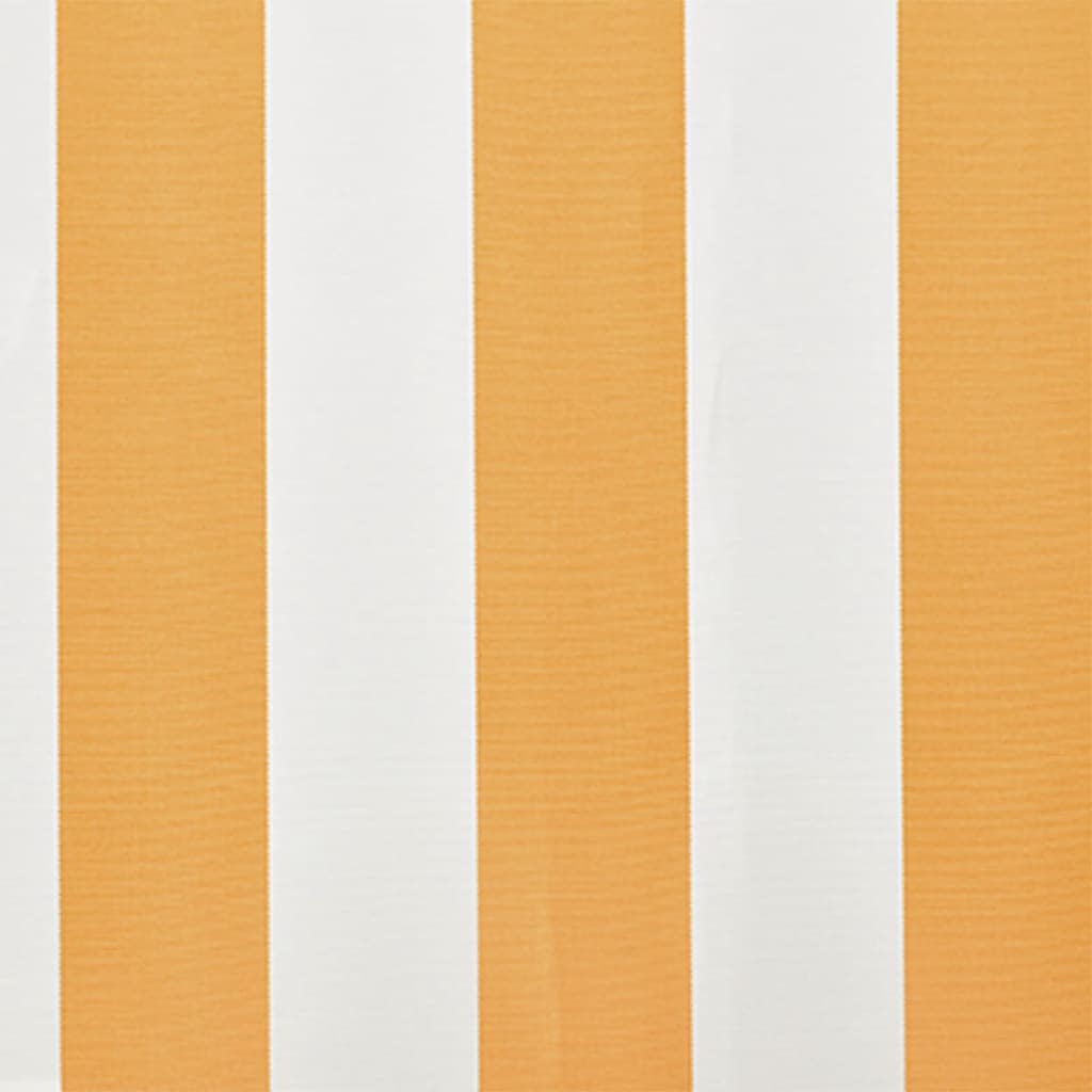 vidaXL Markisenbespannung Canvas Gelb & Weiß 4x3 m (ohne Rahmen)