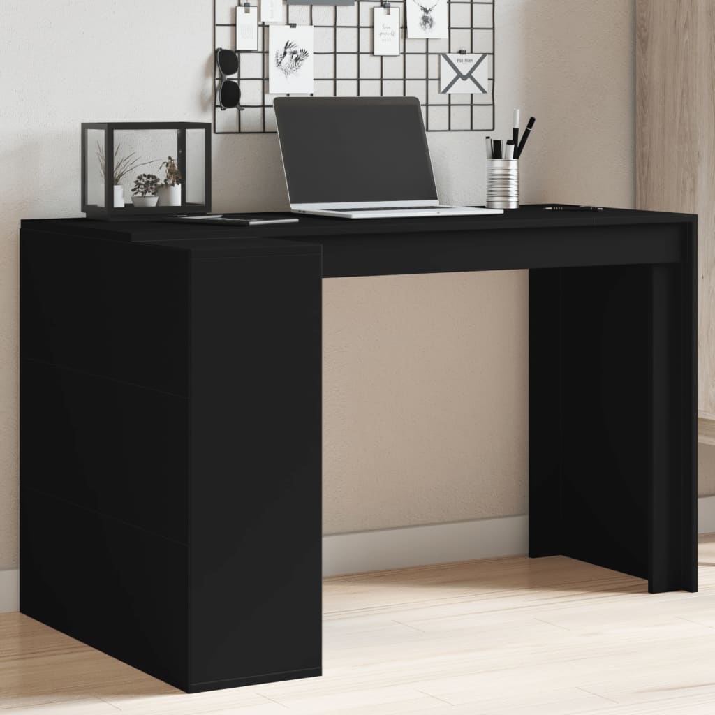 vidaXL Schreibtisch Schwarz 123,5x73,5x75 cm Holzwerkstoff