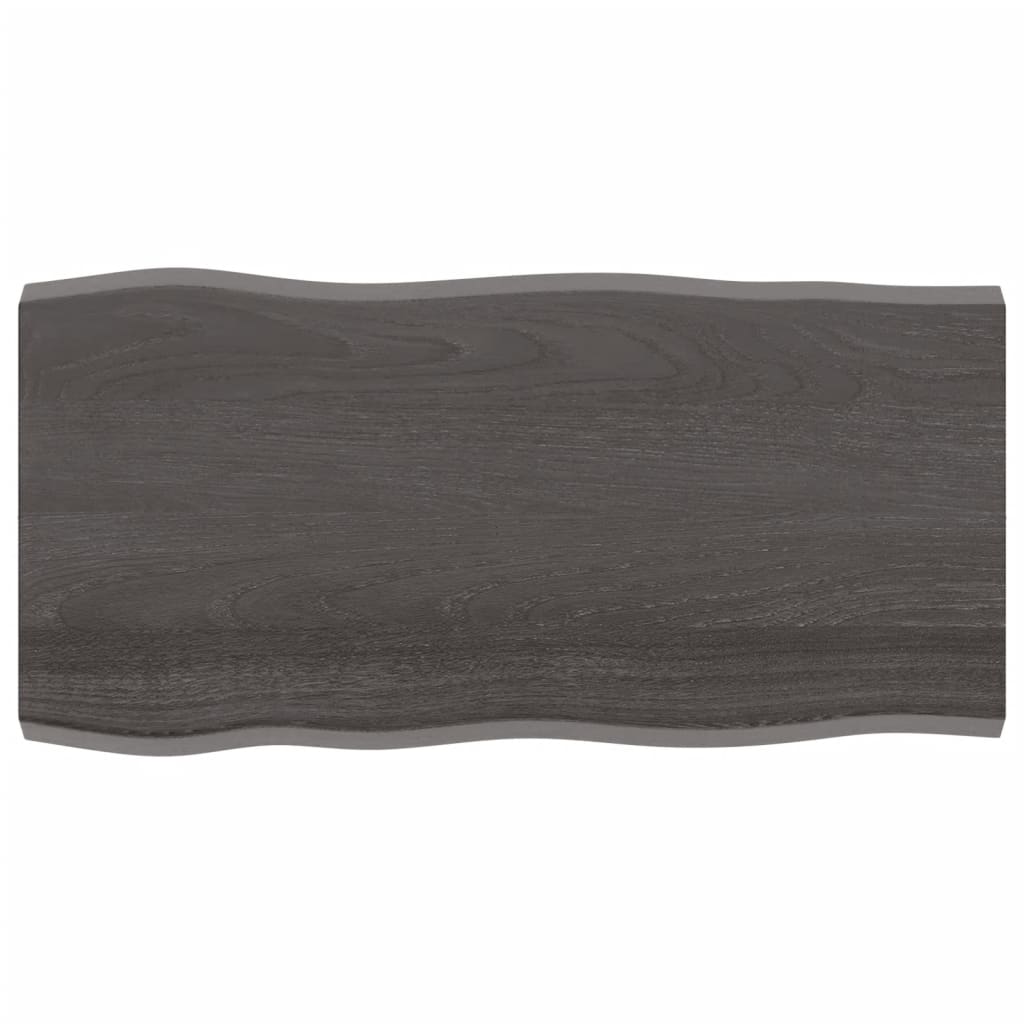 vidaXL Tischplatte 100x50x(2-4) cm Massivholz Behandelt Baumkante