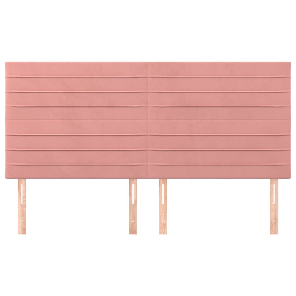 vidaXL Kopfteile 4 Stk. Rosa 100x5x78/88 cm Samt