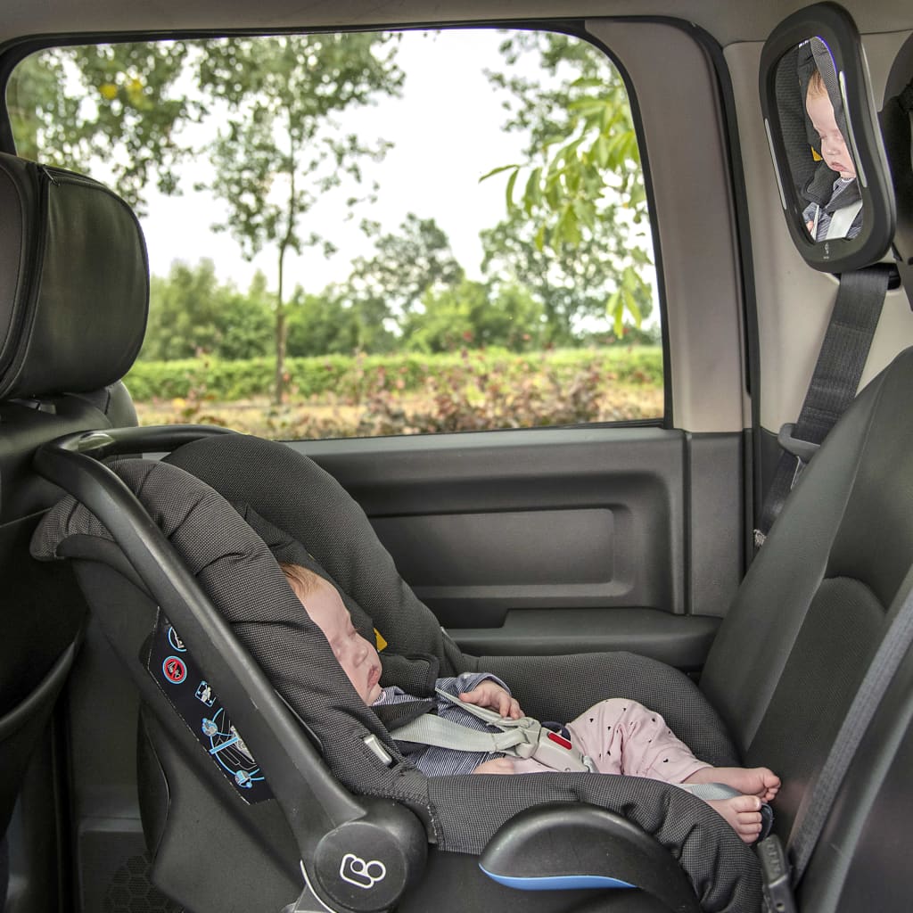 A3 Baby & Kids Baby-Autospiegel mit LED 28,5×21,4×8 cm Schwarz
