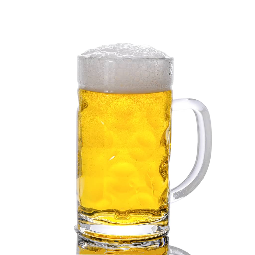vidaXL Bierkrüge mit Henkel Glas 6 Stk. 500 ml