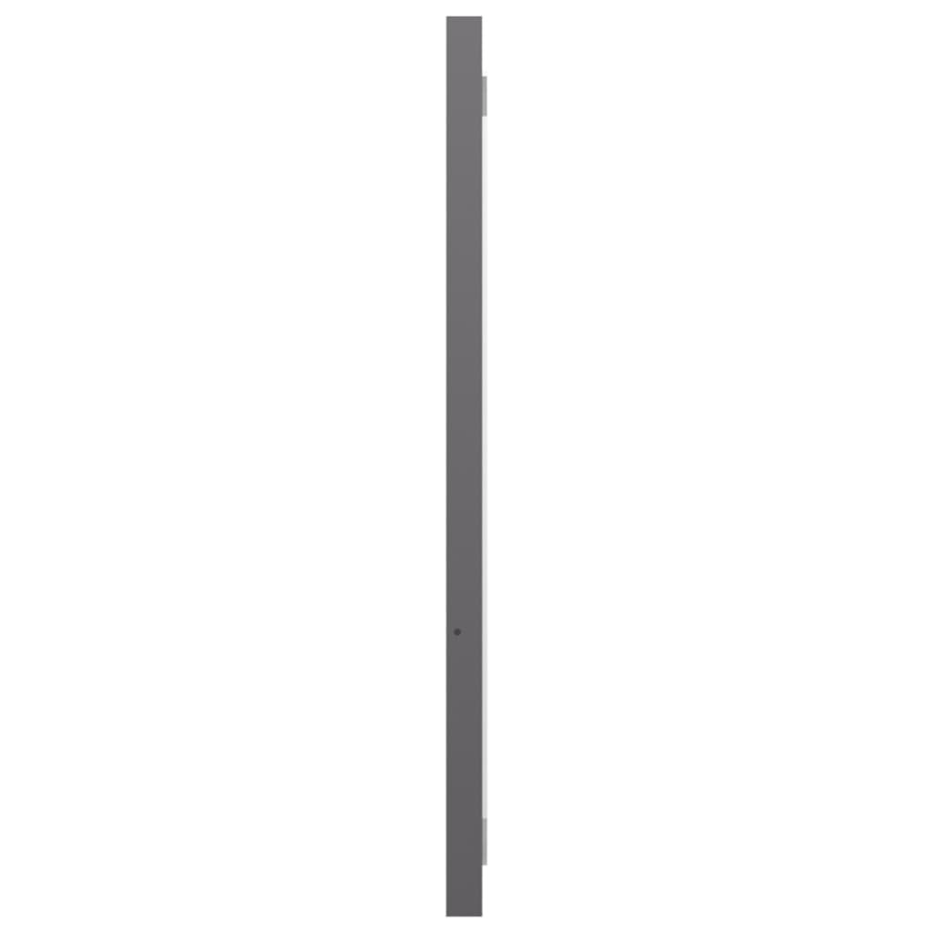 vidaXL Badspiegel Hochglanz-Grau 80x1,5x37 cm Holzwerkstoff
