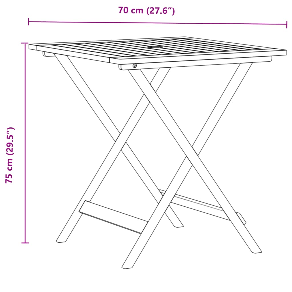 vidaXL 3-tlg. Bistro-Set Taupe Stoff und Massivholz