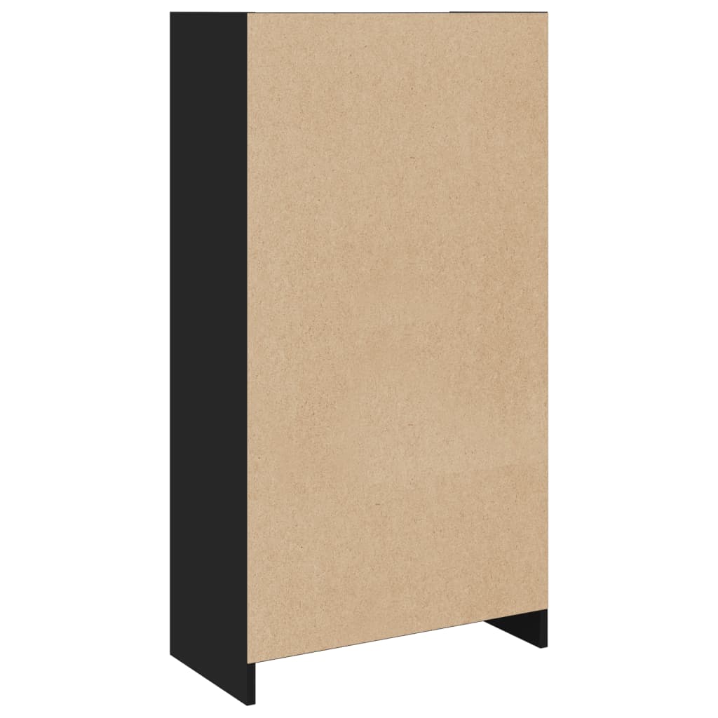 vidaXL Bücherregal Schwarz 57x28,5x107,5 cm Holzwerkstoff