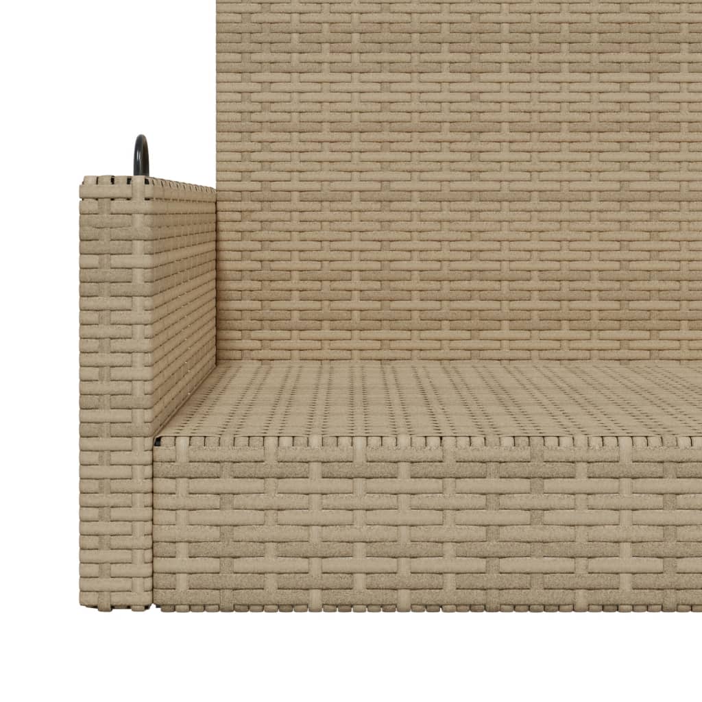 vidaXL Hängebank Beige 119x56x48 cm Poly Rattan