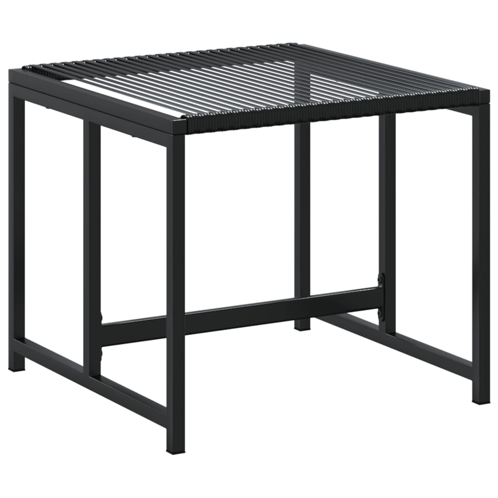 vidaXL Gartenhocker 4 Stk. Schwarz Poly Rattan