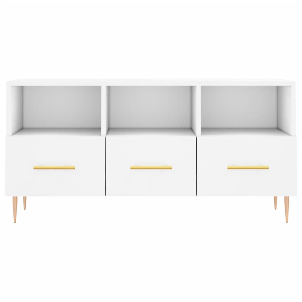 vidaXL TV-Schrank Weiß 102x36x50 cm Holzwerkstoff