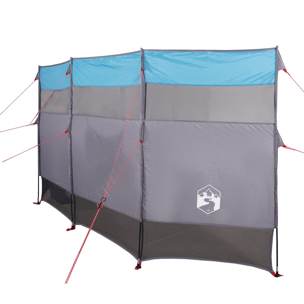 vidaXL Camping-Windschutz Blau 366x152x152 cm Wasserdicht