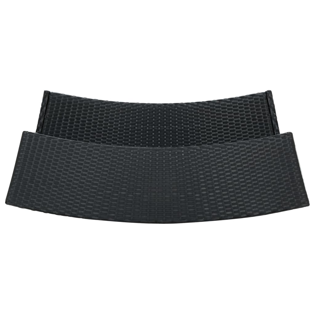 vidaXL Garten-Bartisch Schwarz 120x55x110 cm Poly Rattan