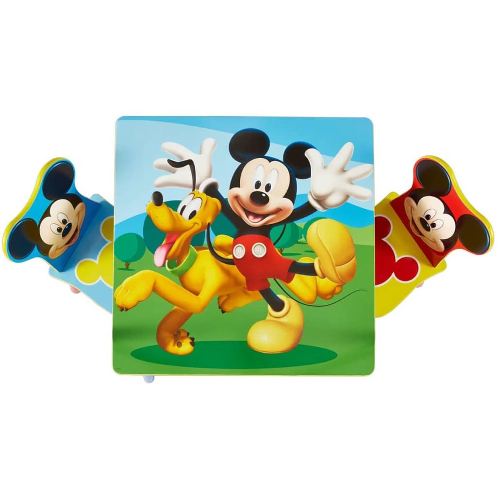 Disney 3-tlg. Tisch- und Stuhl-Set Micky Maus Holz WORL119014
