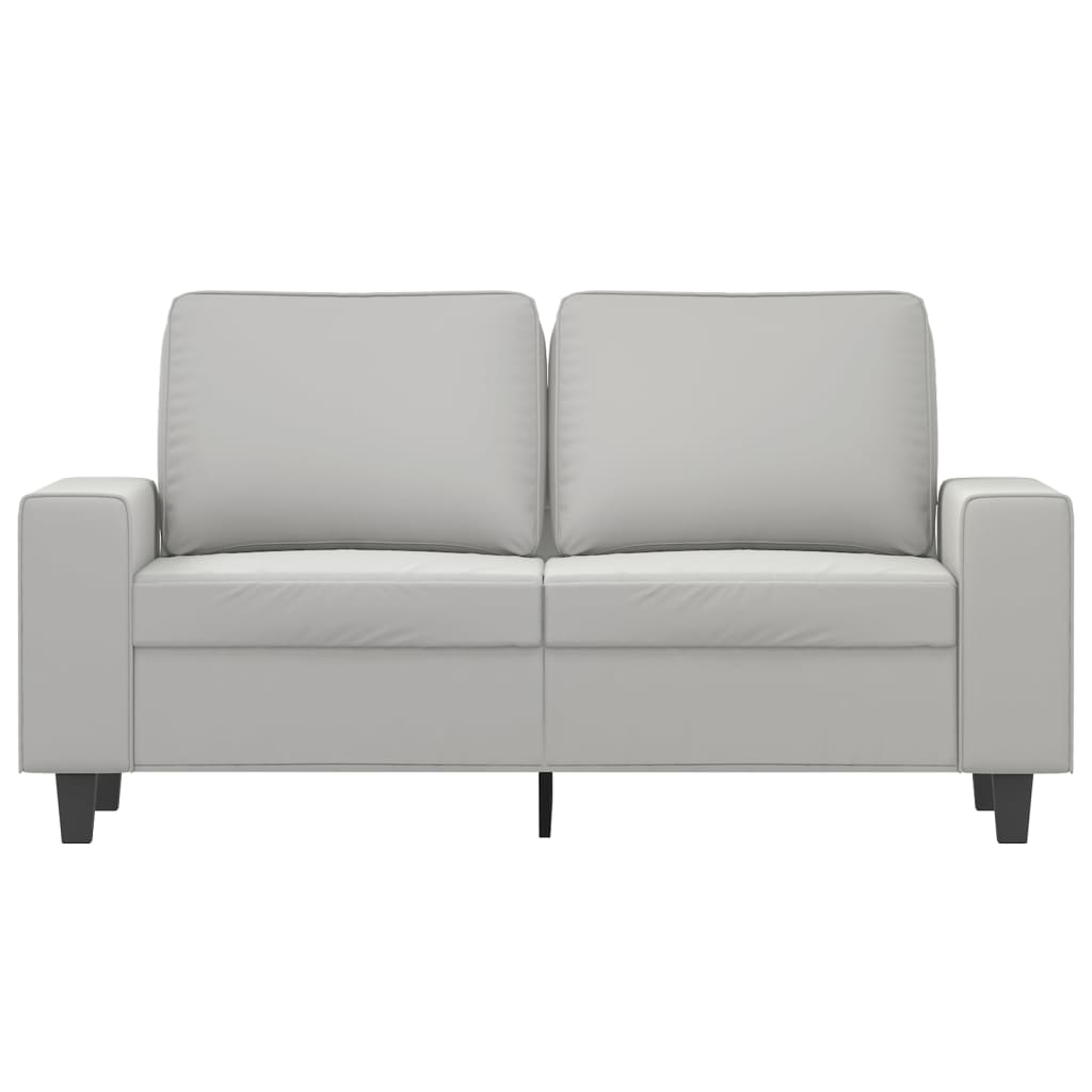 vidaXL 2-Sitzer-Sofa Hellgrau 120 cm Mikrofasergewebe