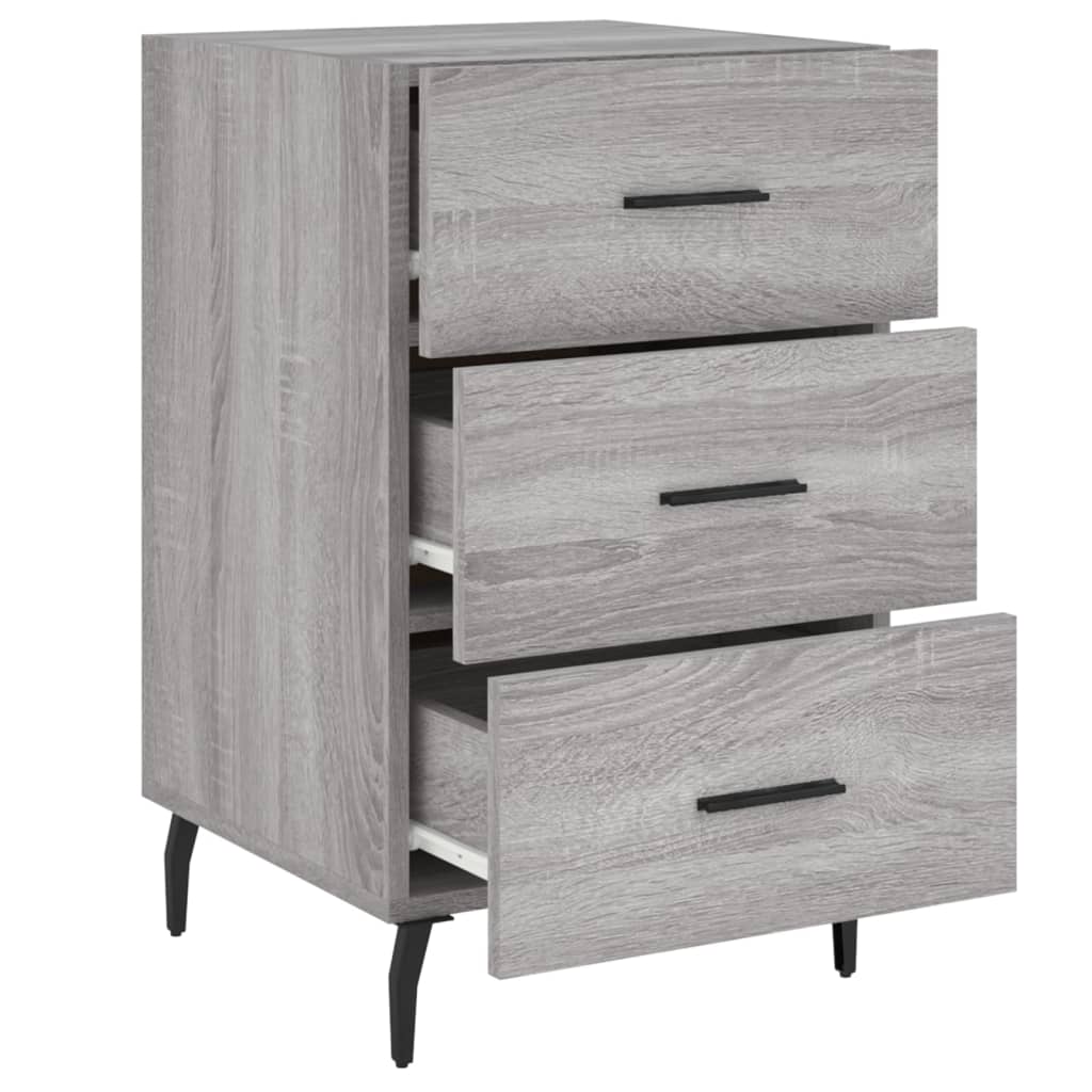 vidaXL Nachttisch Grau Sonoma 40x40x66 cm Holzwerkstoff