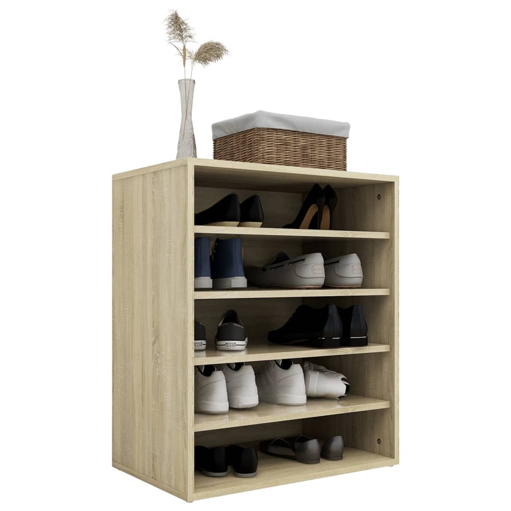 vidaXL Schuhschrank Sonoma-Eiche 60x35x70 cm Holzwerkstoff