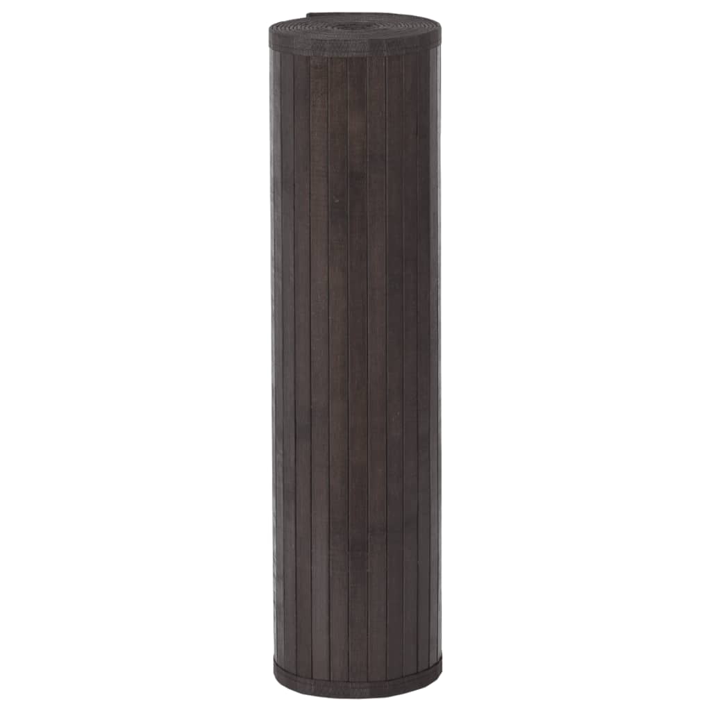 vidaXL Teppich Rechteckig Dunkelbraun 80x200 cm Bambus