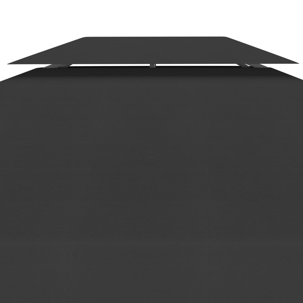 vidaXL Pavillon-Dachplane mit Kaminabzug 310 g/m² 4x3 m Schwarz