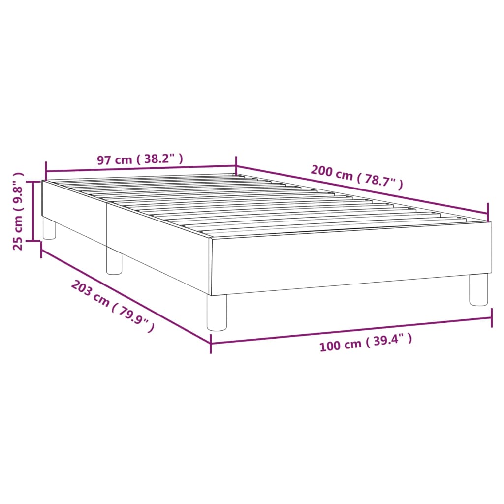 vidaXL Bettgestell Weiß 100x200 cm Kunstleder