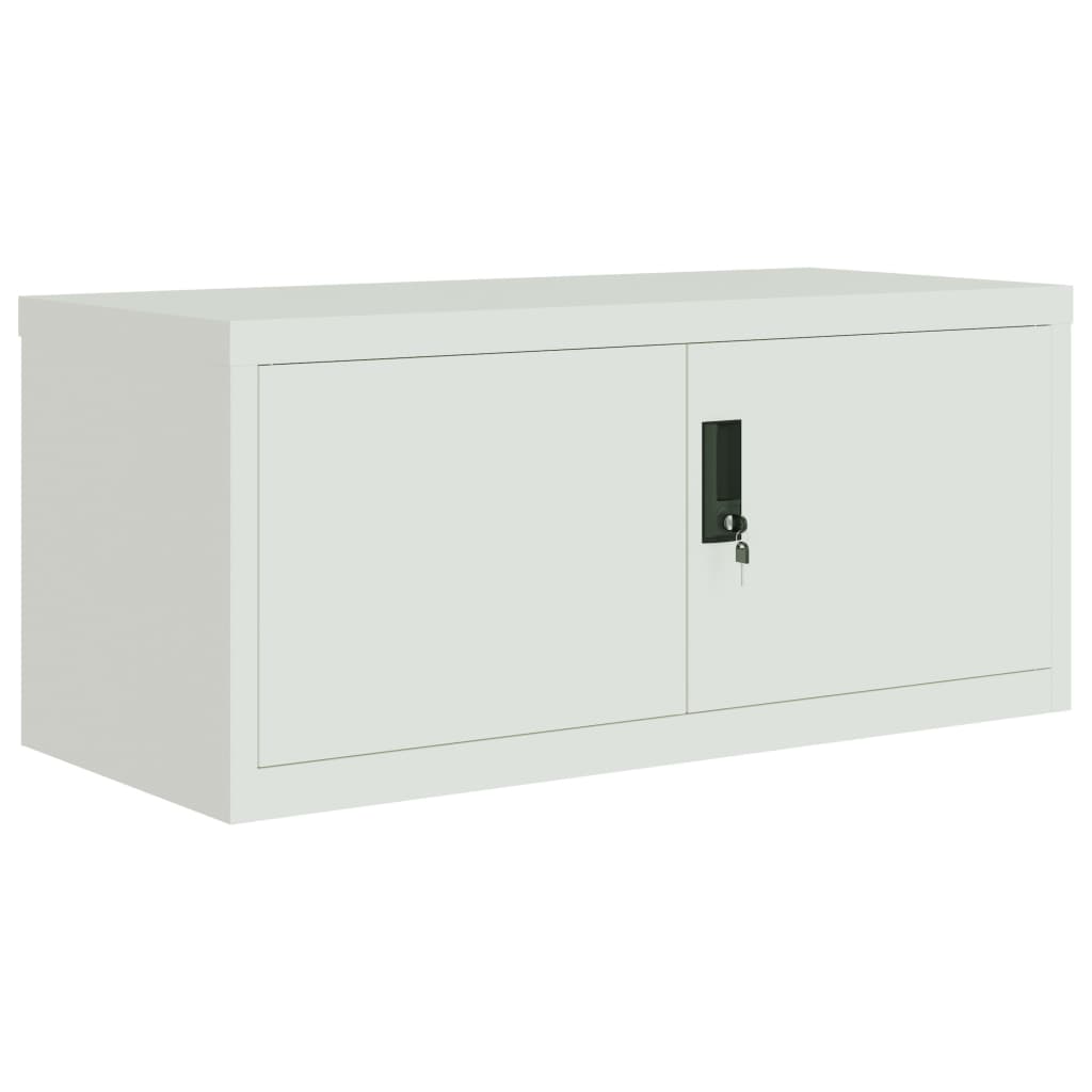 vidaXL Aktenschrank Hellgrau 90x40x145 cm Stahl