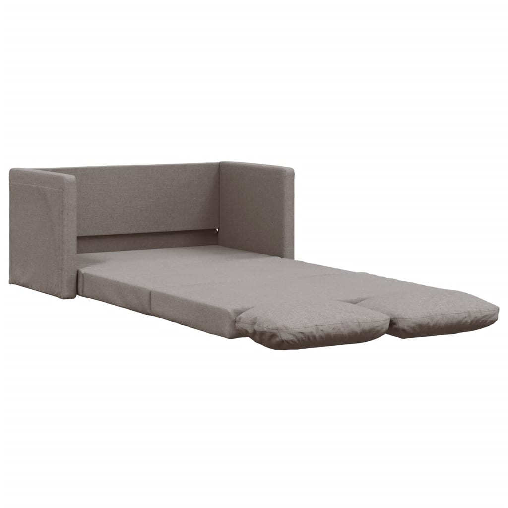 vidaXL Bodensofa mit Schlaffunktion Taupe 112x174x55 cm Stoff