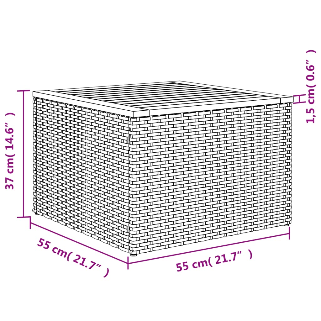 vidaXL 13-tlg. Garten-Sofagarnitur mit Kissen Schwarz Poly Rattan