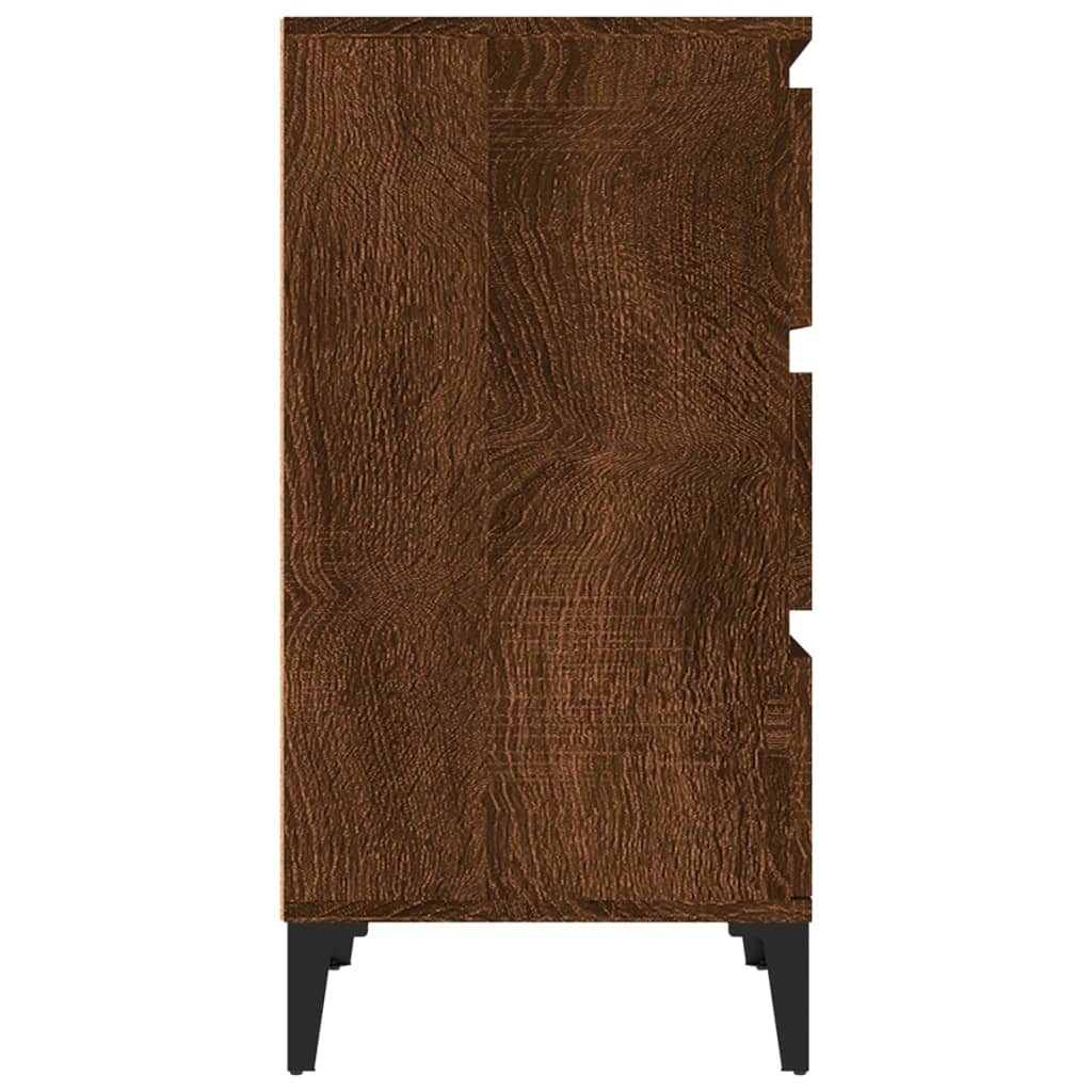 vidaXL Nachttisch Braun Eichen-Optik 40x35x70 cm Holzwerkstoff