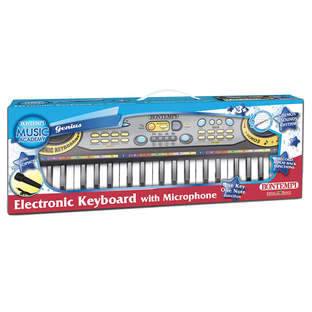 Bontempi Spielzeug E-Keyboard mit Mikrofon 37 Tasten