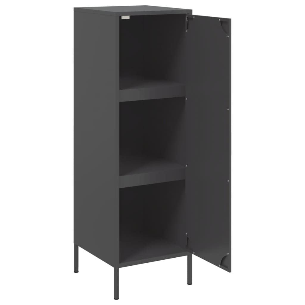 vidaXL Highboard Schwarz 36x39x113 cm Stahl