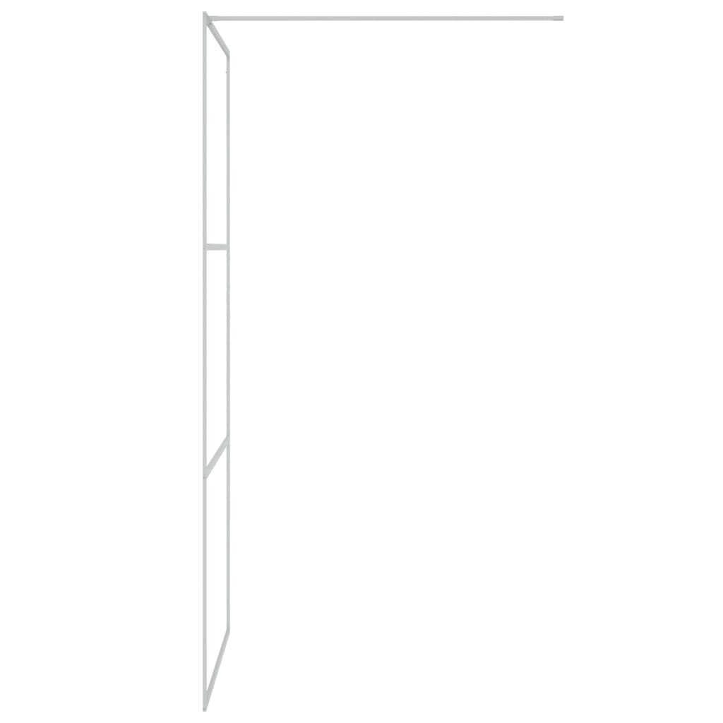 vidaXL Duschwand für Begehbare Dusche Silbern 90x195cm ESG-Klarglas