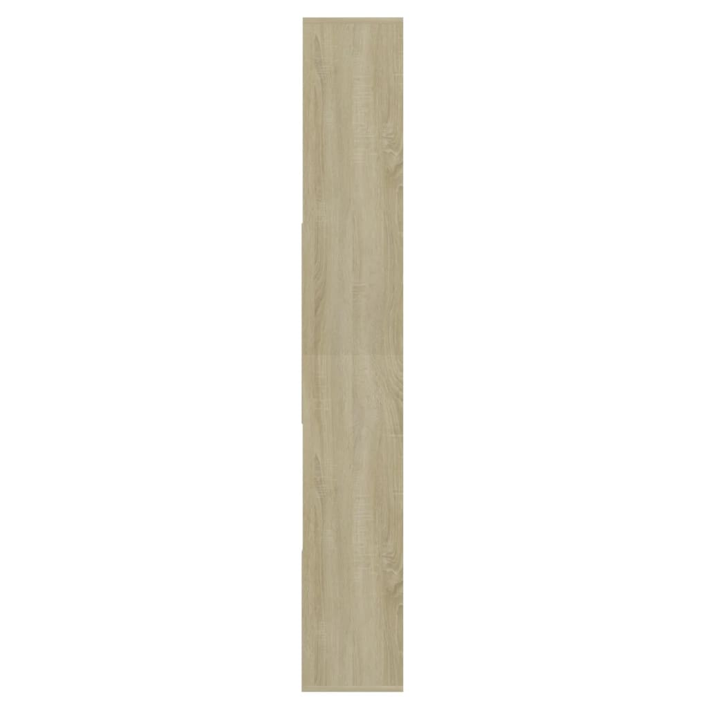 vidaXL Bücherregal Weiß und Sonoma-Eiche 67x24x161 cm Holzwerkstoff