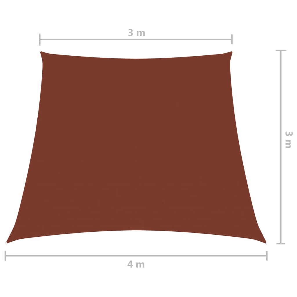 vidaXL Sonnensegel Oxford-Gewebe Trapezform 3/4x3 m Terrakotta-Rot