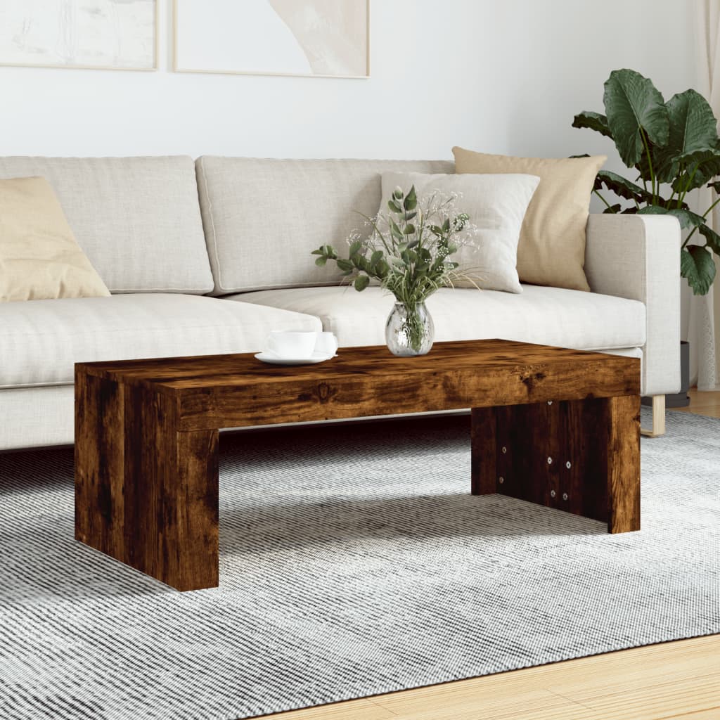 vidaXL Couchtisch Räuchereiche 102x50x36 cm Holzwerkstoff