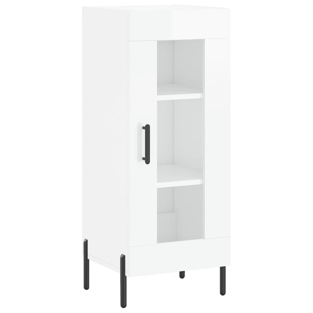 vidaXL Highboard Hochglanz-Weiß 34,5x34x180 cm Holzwerkstoff