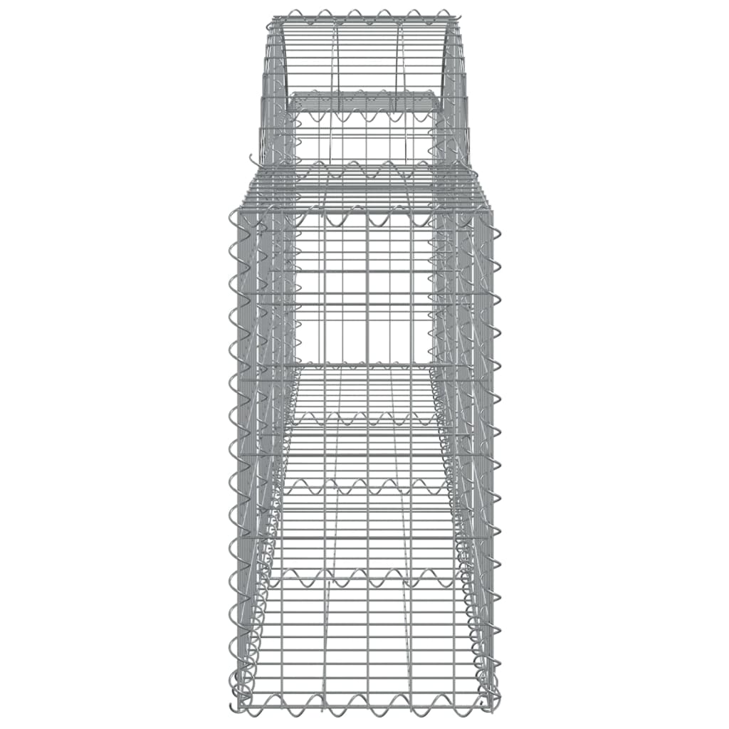 vidaXL Gabionen mit Hochbogen 6 Stk. 200x30x60/80 cm Verzinktes Eisen