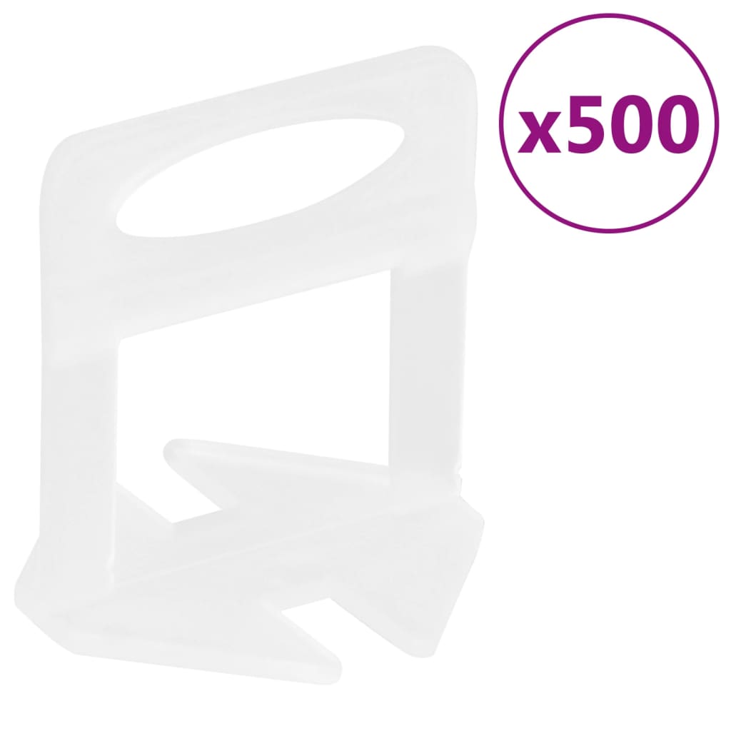 vidaXL Fliesen-Nivelliersystem 250 Keile 500 Clips 1,5 mm