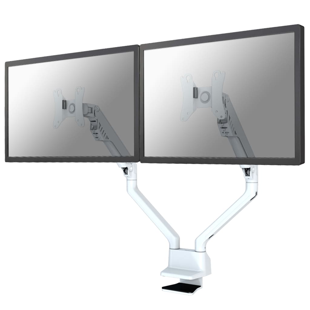 NewStar Tischhalterung für 2 Monitore 10"-32" Vollbeweglich 47 cm Weiß