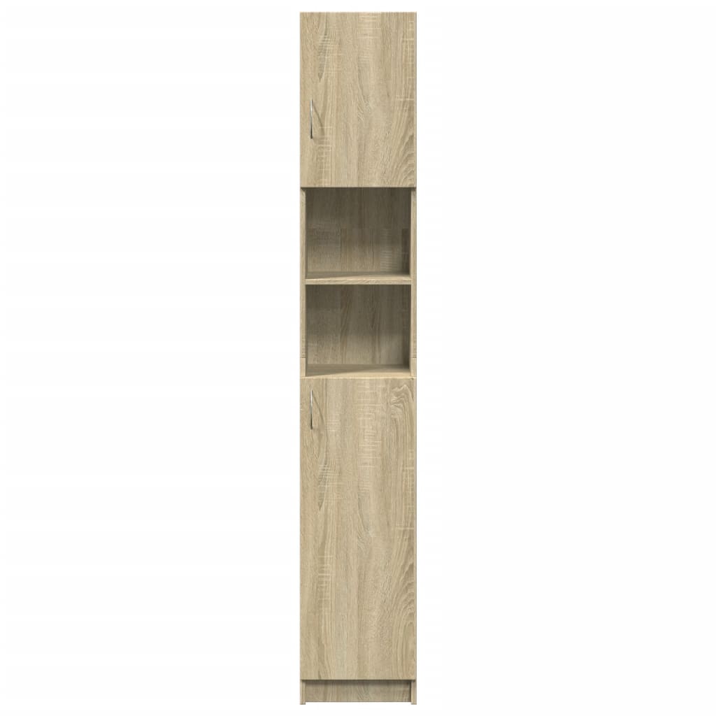 vidaXL Badezimmerschrank Sonoma-Eiche 32x25,5x190 cm Holzwerkstoff