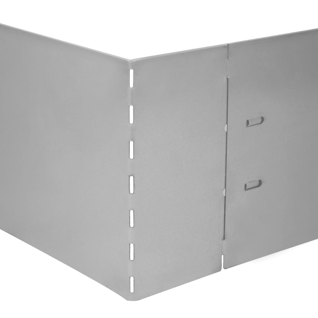vidaXL Flexible Rasenkante 5-er Set Verzinkter Stahl 100x14 cm
