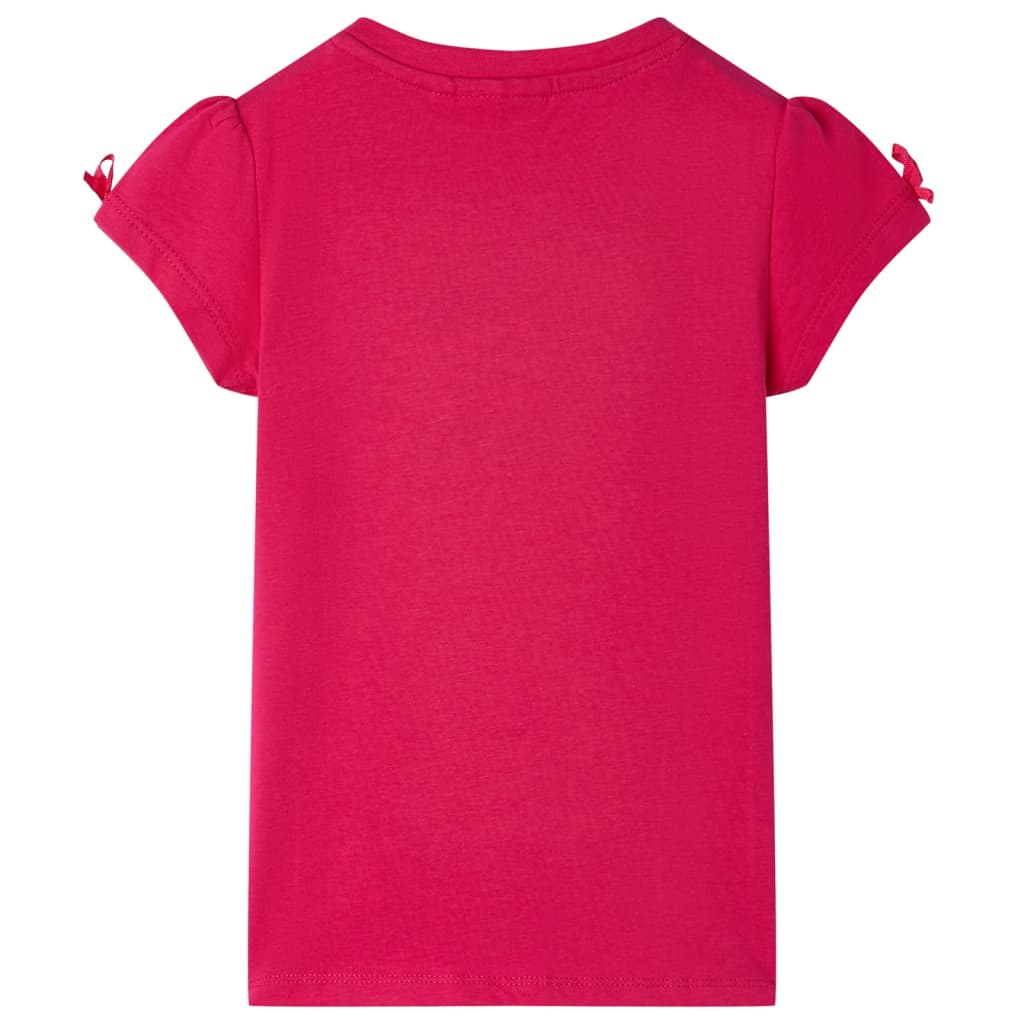 Kinder-T-Shirt Knallrosa 92