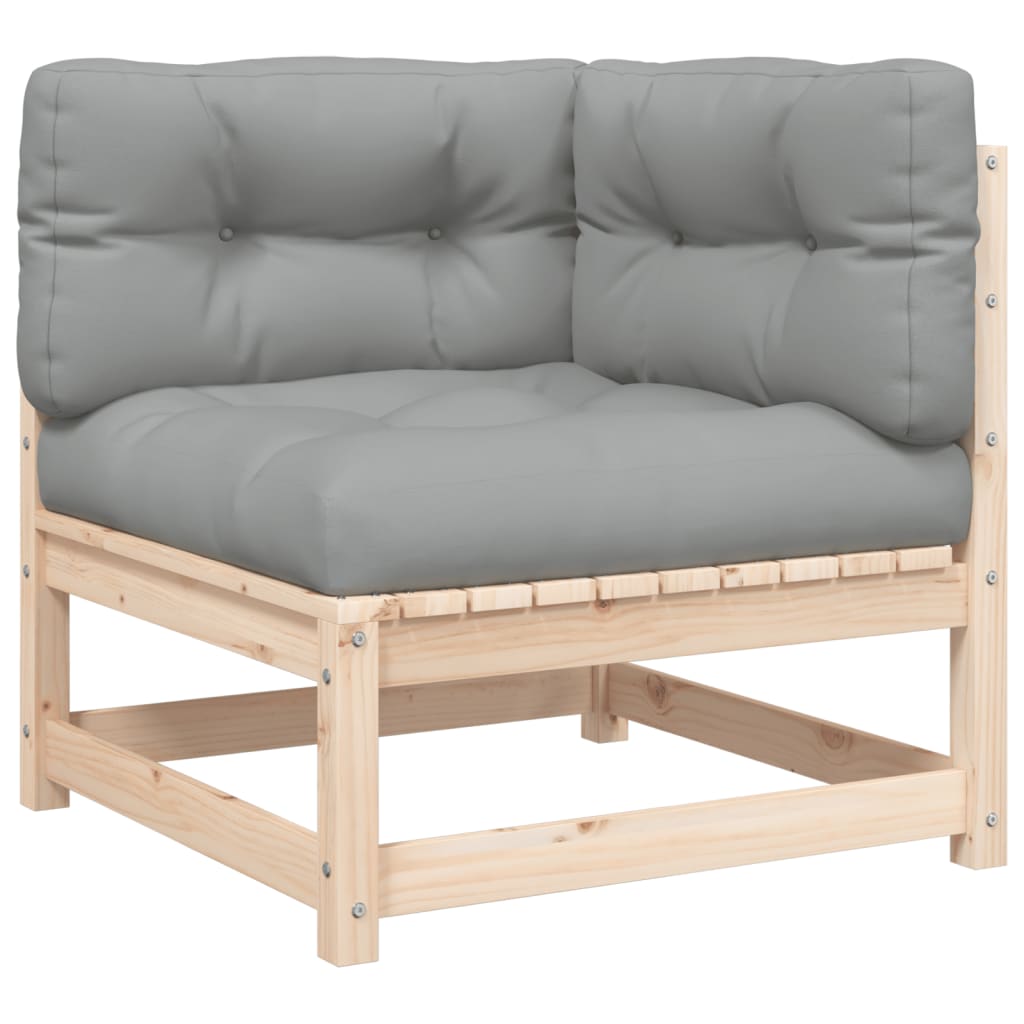 vidaXL Gartensofa mit Kissen 2-Sitzer Massivholz Kiefer