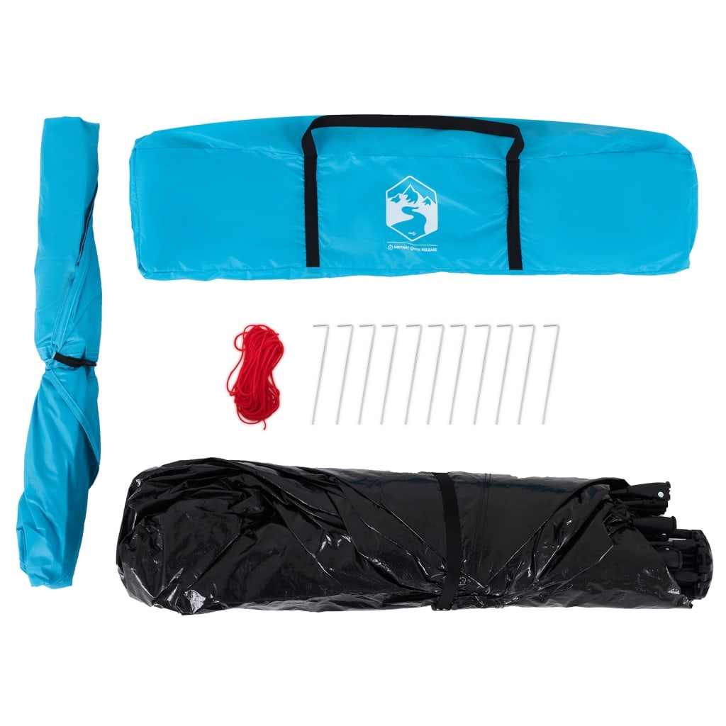 vidaXL Campingzelt 4 Personen Blau Quick Release