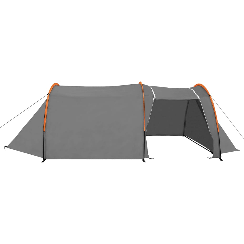 vidaXL Campingzelt 4 Personen Grau und Orange