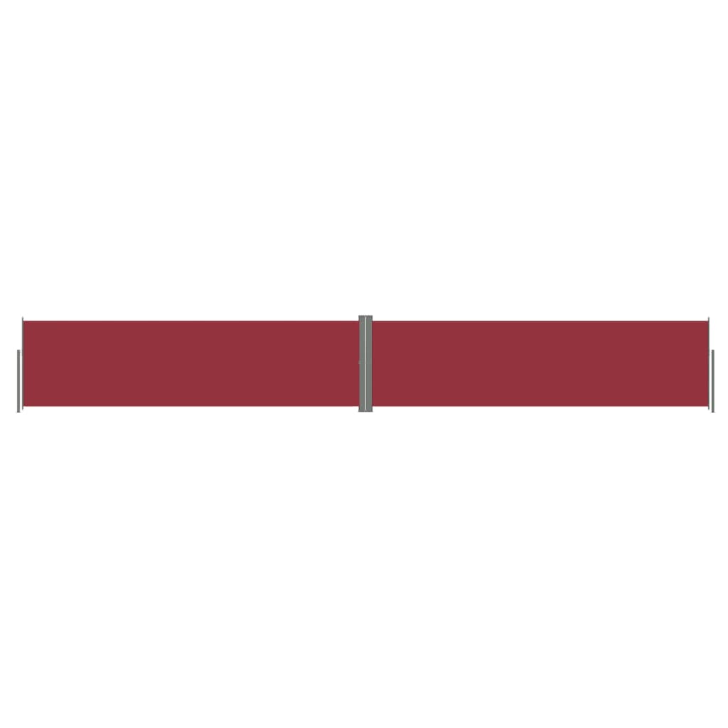 vidaXL Seitenmarkise Ausziehbar Rot 140x1000 cm