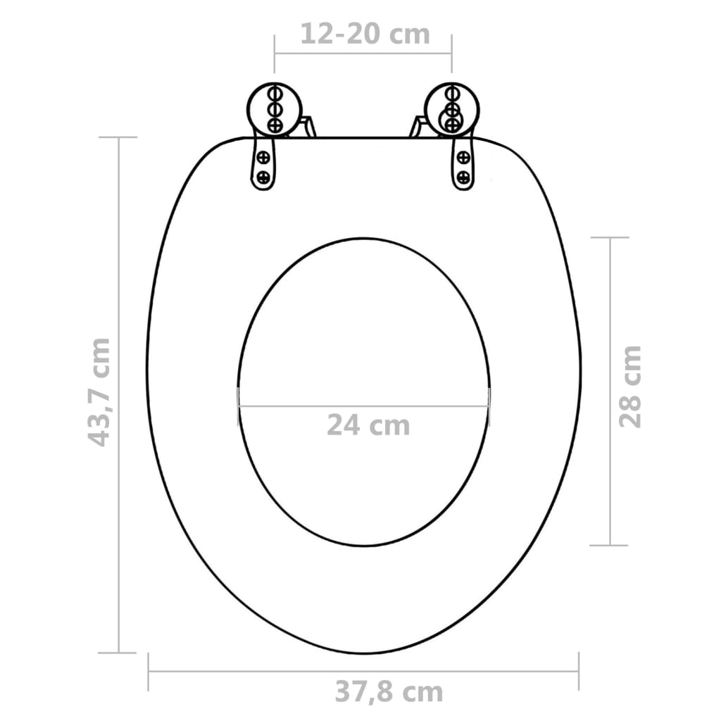 vidaXL Toilettensitze mit Soft-Close-Deckel 2 Stk. MDF Pinguin-Design