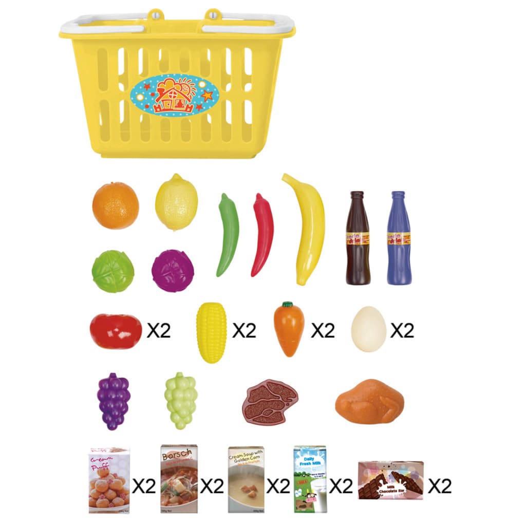 Playgo Mein Einkaufskorb mit Lebensmittel 32-tlg. Set 3752