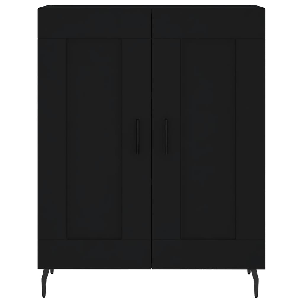 vidaXL Highboard Schwarz 69,5x34x180 cm Holzwerkstoff