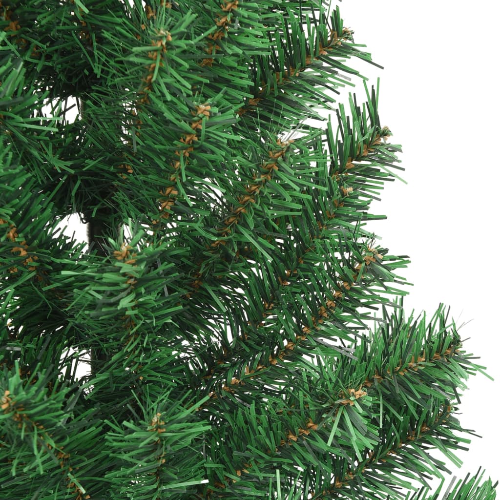 vidaXL Künstlicher Halb-Weihnachtsbaum mit Ständer Grün 210 cm PVC