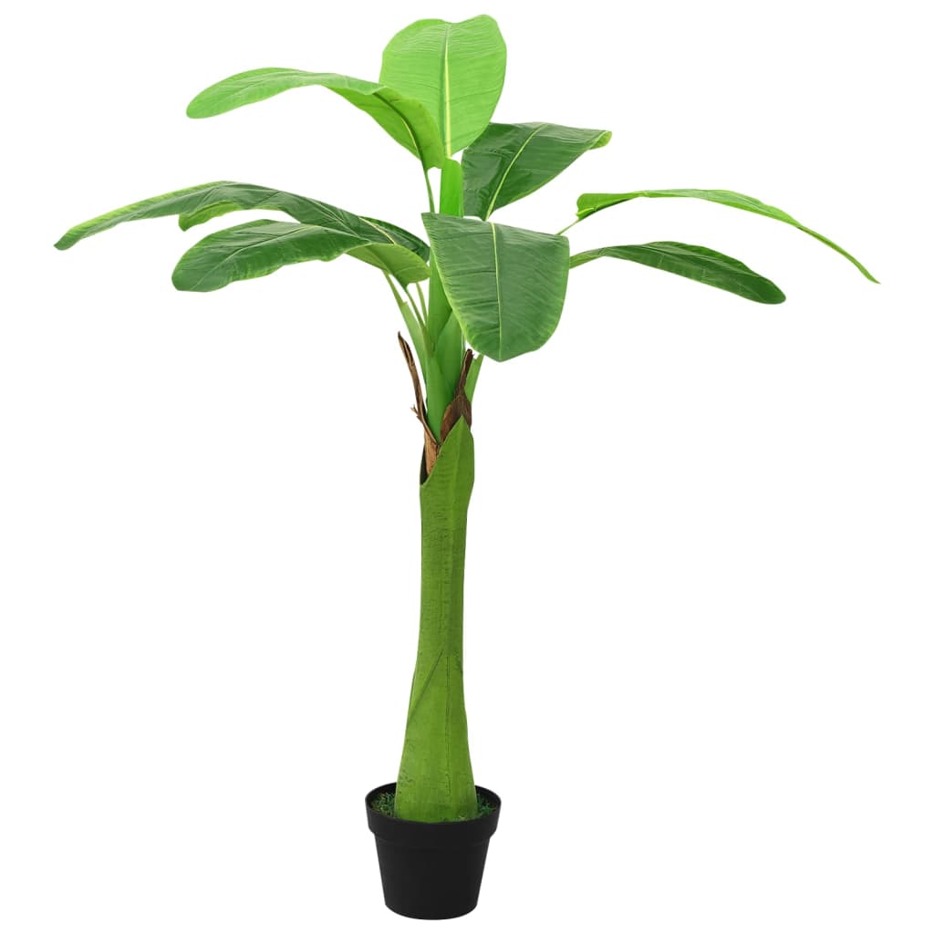 vidaXL Künstlicher Bananenbaum mit Topf 140 cm Grün