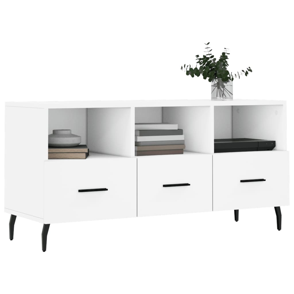 vidaXL TV-Schrank Weiß 102x36x50 cm Holzwerkstoff