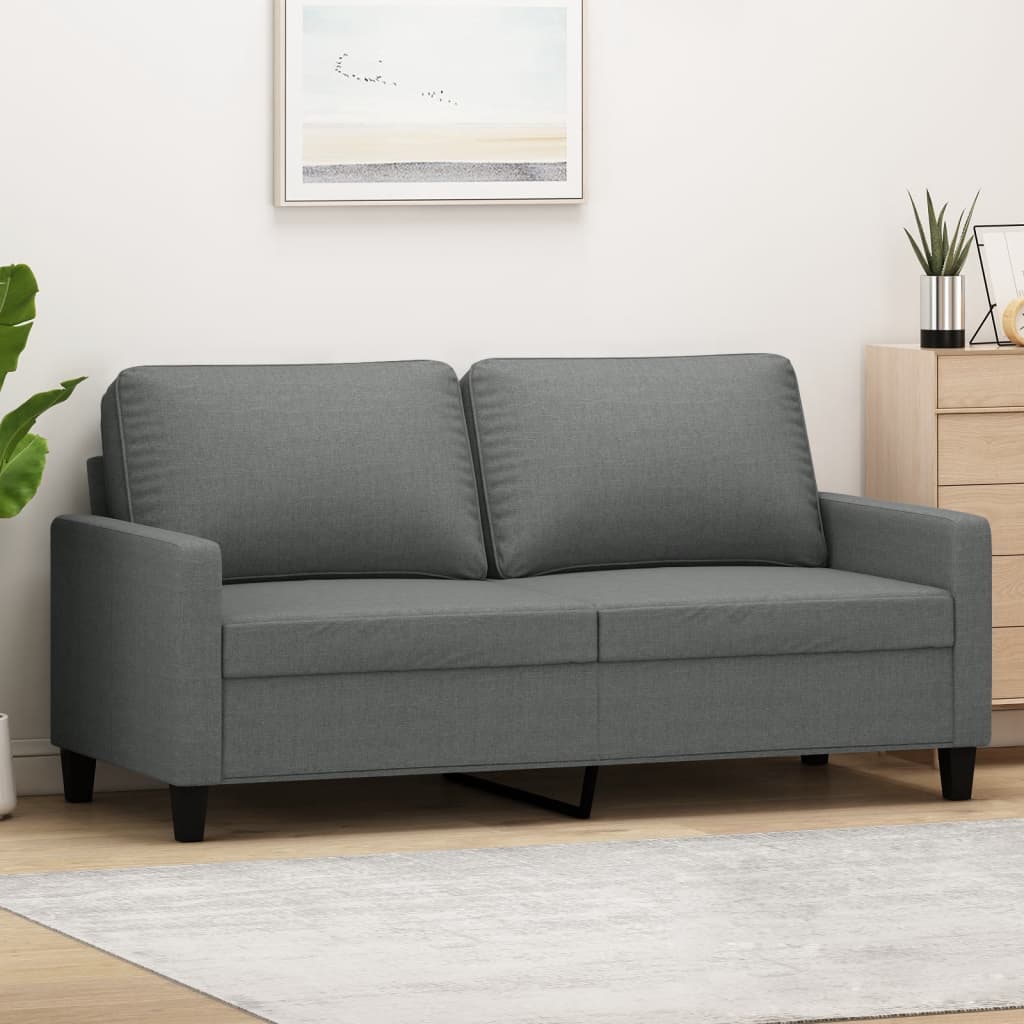 vidaXL 2-Sitzer-Sofa Dunkelgrau 140 cm Stoff